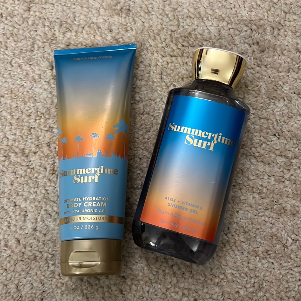 Summertime Surf Bath & Body Works Body Cream & Shower Gel
